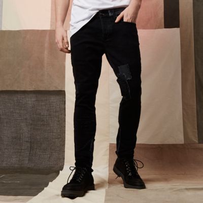 Black Design Forum patchwork jeans